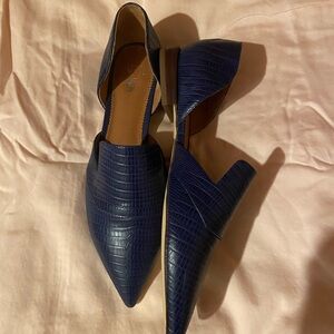 Franco Sarto Blue Textured Flats